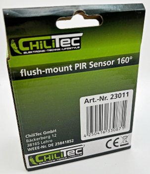 Unterputz PIR-Bewegungsmelder 160° Pro, LED geeignet, 2-Draht Technik, weiß