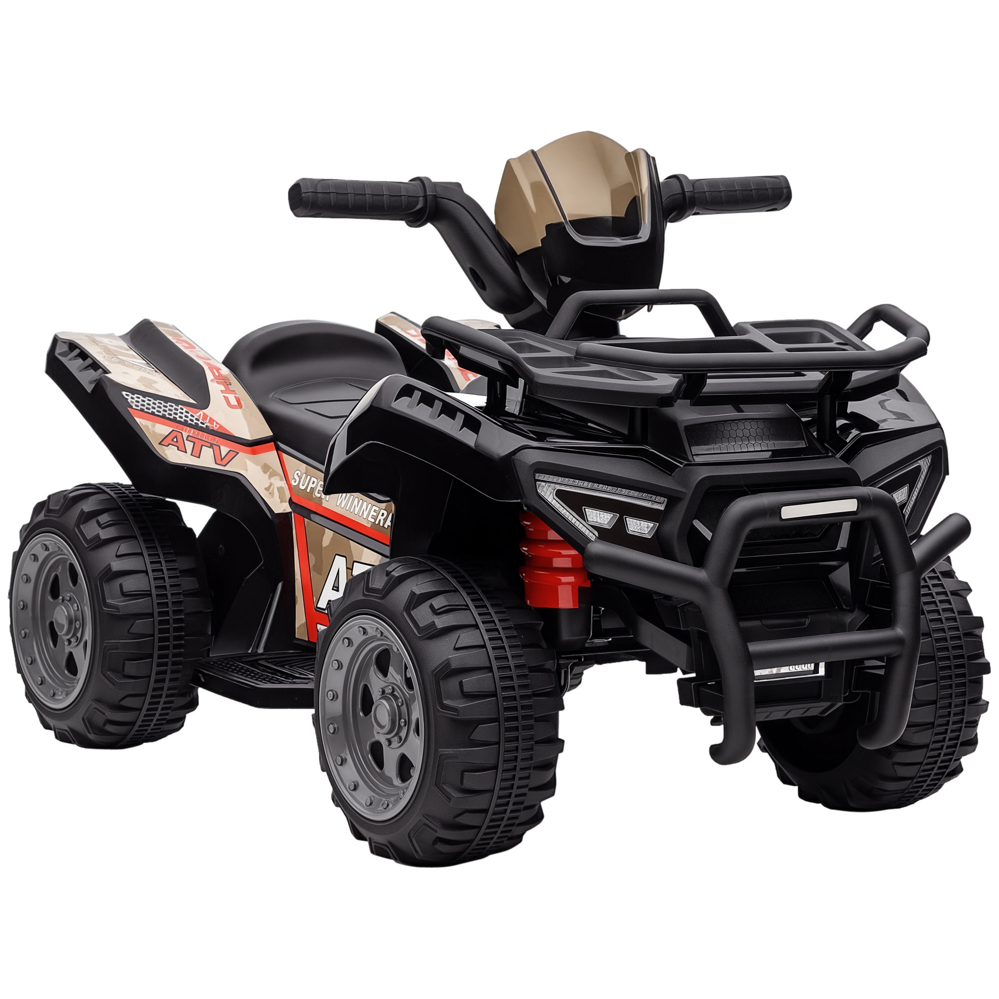 Kinder Quad Elektro 6V Kinderquad mit Vorwärtsfunktion, Musik, Elektro-Quad für Kinder 1,5-3 Jahre Schwarz