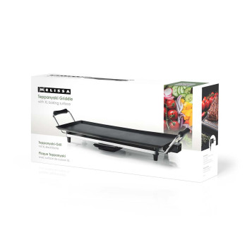 Teppanyaki-Grillplatte | 2000 W | 47,5 x 26,5 cm | Antihaftbeschichtung | Einstellbarer Thermostat | Cool-Touch-Griffe