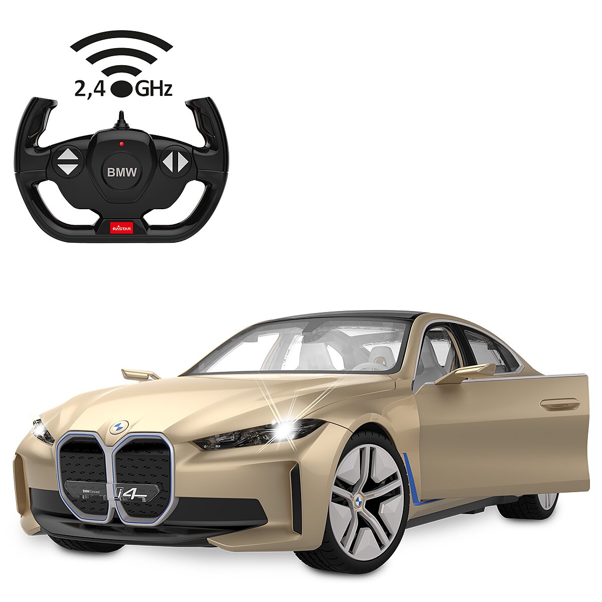 BMW i4 Concept 1:14 gold 2,4GHz Tür manuell BMW i4 Concept 1:14 gold 2,4GHz Tür manuell