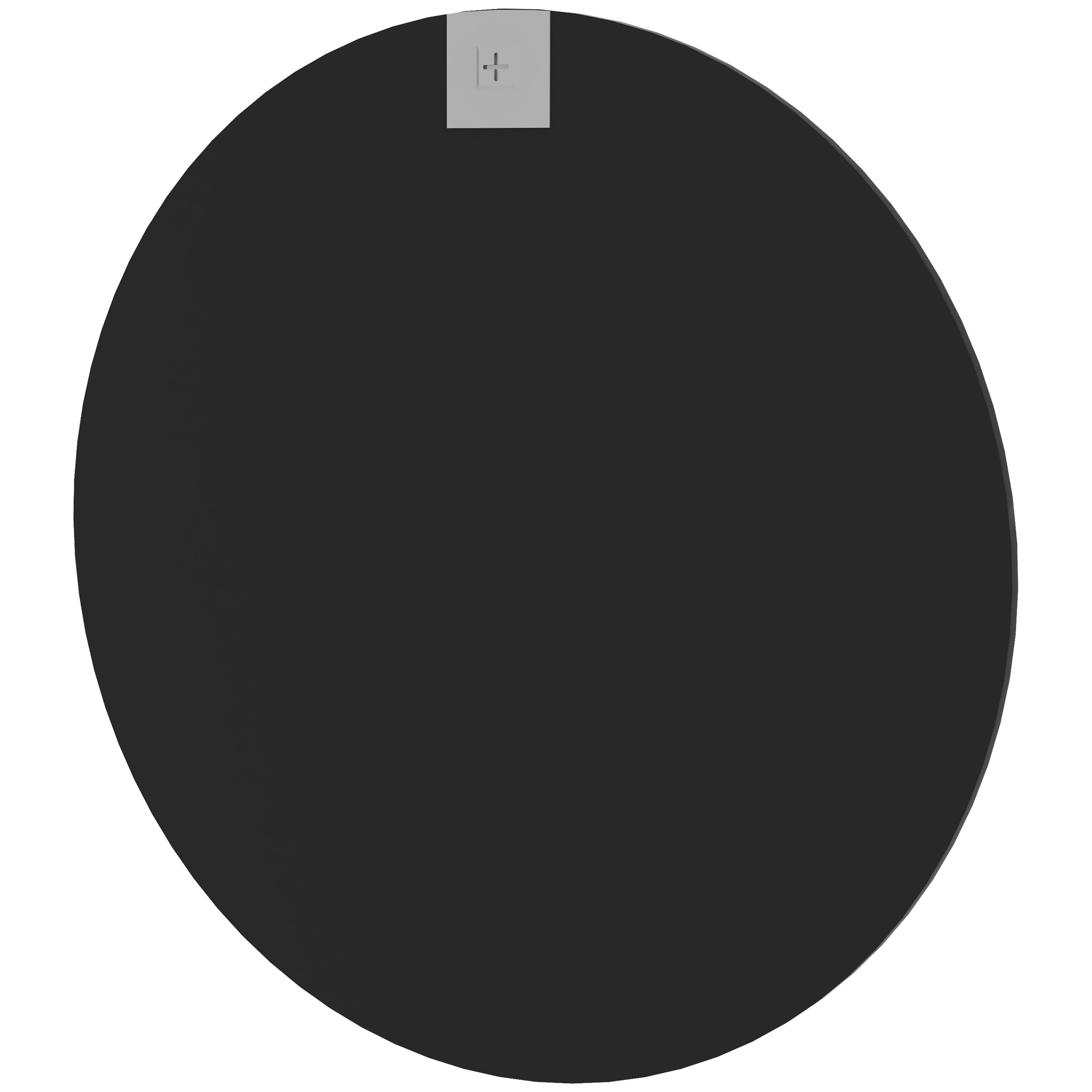 Wandspiegel, modernes Design, Φ61 cm, Schwarz