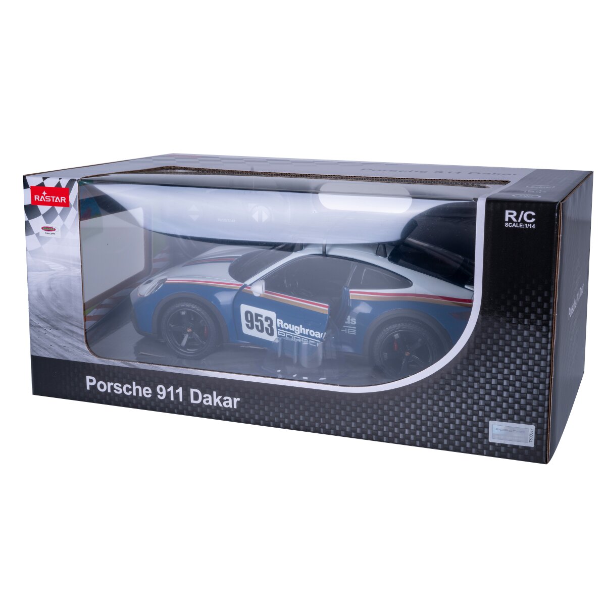 Porsche 911 Dakar Performance 1:14 blau 2,4GHz Tür manuell