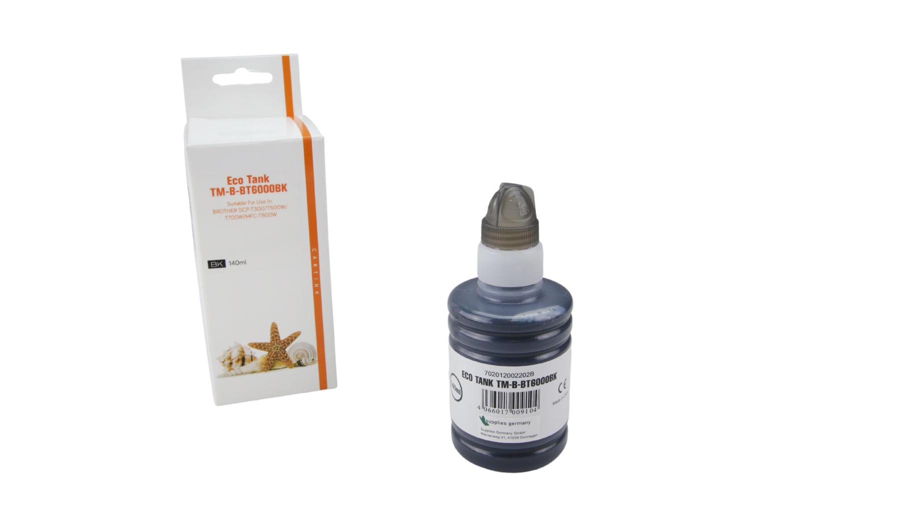 BT6000BK Eco Tank Nachfüllflasche black Brother / BT6000BK / 140ml BT6000BK Eco Tank Nachfüllflasche black Brother / BT6000BK / 140ml
