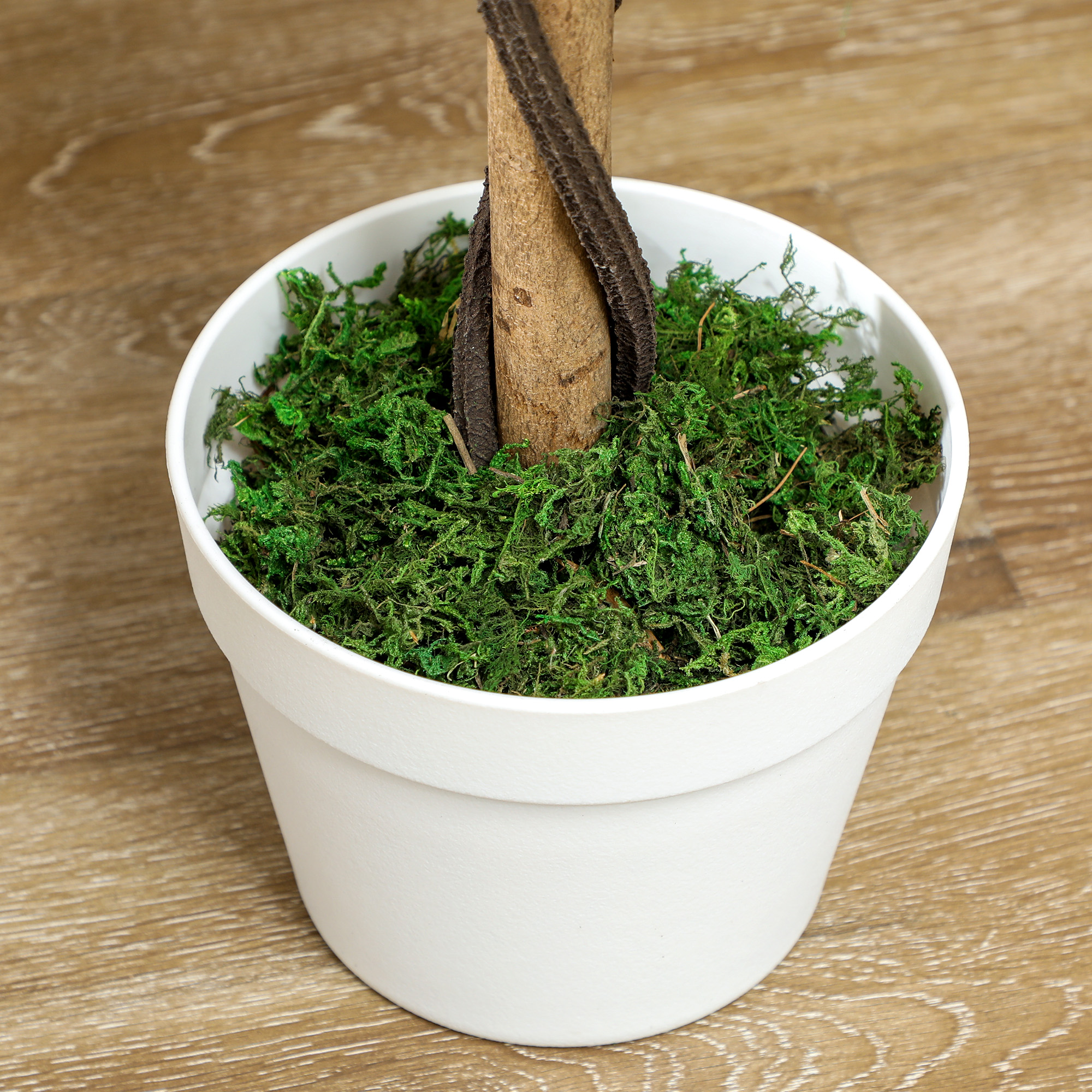 Kunstbaum, Künstliche Pflanze im Zementtopf, Kunstpflanze