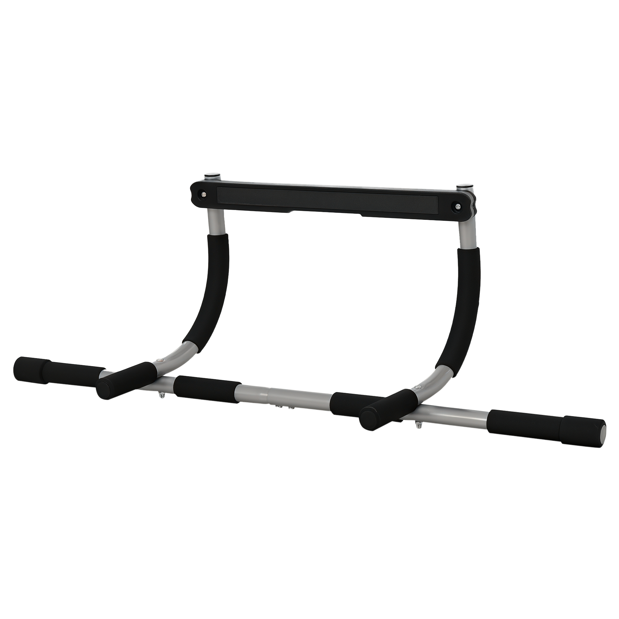 Klimmzugstange, Trainings-Halterung, Multifunktions-Türreck, Stahl, Schaumstoff, 92 x 40 x 17 cm, Schwarz+Grau Klimmzugstange, Trainings-Halterung, Multifunktions-Türreck, Stahl, Schaumstoff, 92 x 40 x 17 cm, Schwarz+Grau