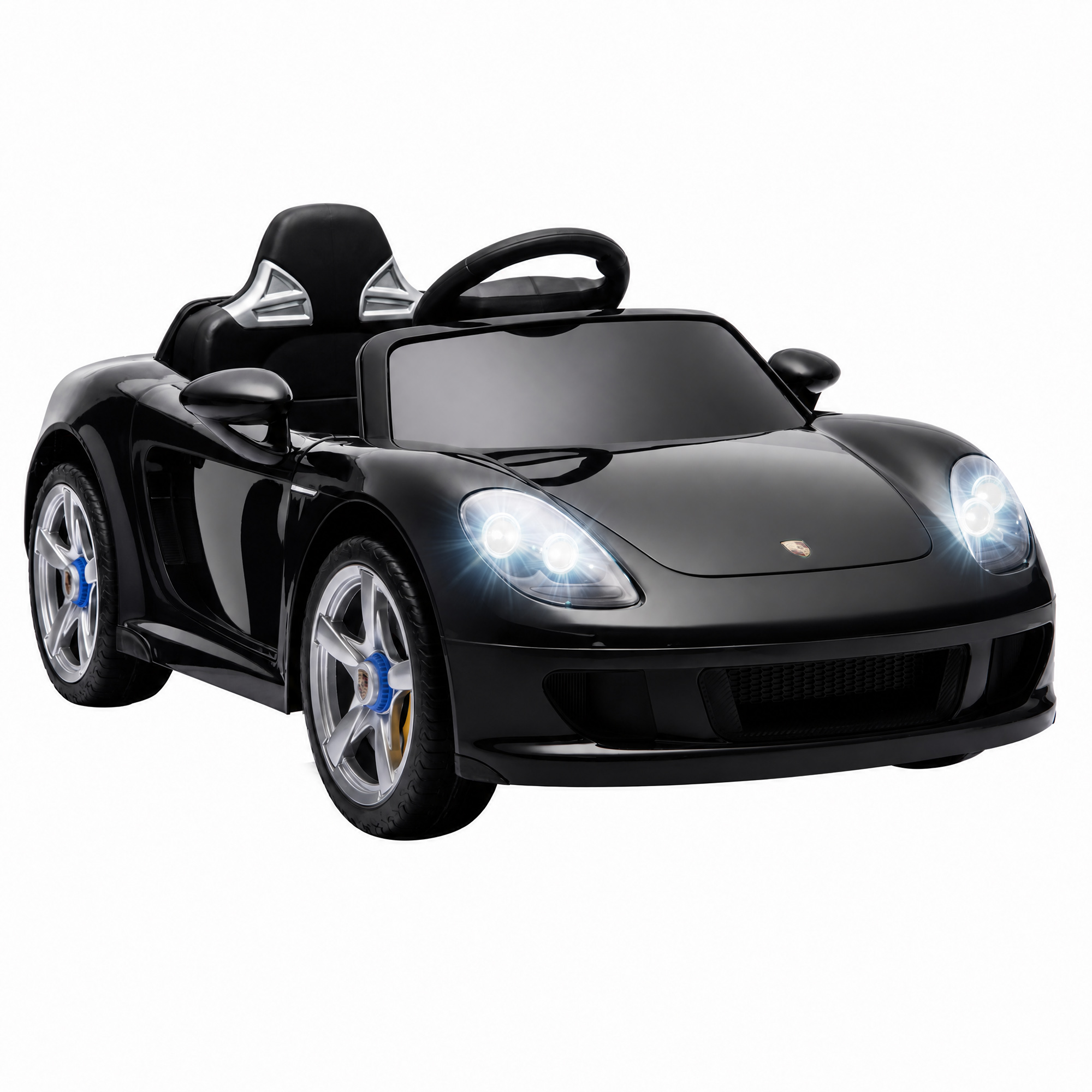 Kinder Elektroauto Porsche 12V Kinderauto mit Lithium-Akku Fernbedienung 2 Motoren Sanftanlauf Hinterradfederung