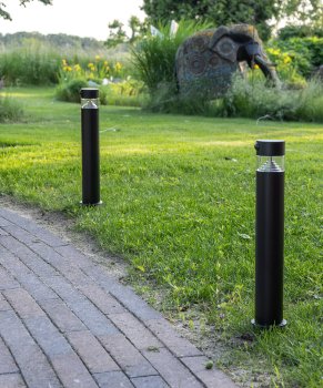 LED Solar Wegeleuchte "SWL-AS50", IP44, warmweiß 3000K, PIR Sensor, 50cm