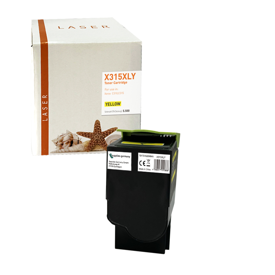 C315XLY alternativ Toner yellow für Xerox / 006R04367 / 5.500 Seiten