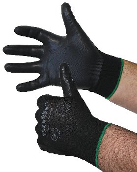 Nylon Feinstrick-Handschuhe mit - Nitril-Schaum, schwarz, Cat II, Größe 8 Nylon Feinstrick-Handschuhe mit - Nitril-Schaum, schwarz, Cat II, Größe 10
