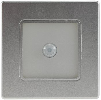 LED Wand-Einbauleuchte "EBL 86 PIR", 2W, 3000k, warmweiß, Rahmen silber