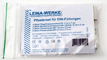 Pflasterset 20-teilig - für DIN-Füllungen 13157 + 13169-2021 Pflasterset 20-teilig - für DIN-Füllungen 13157 + 13169-2021