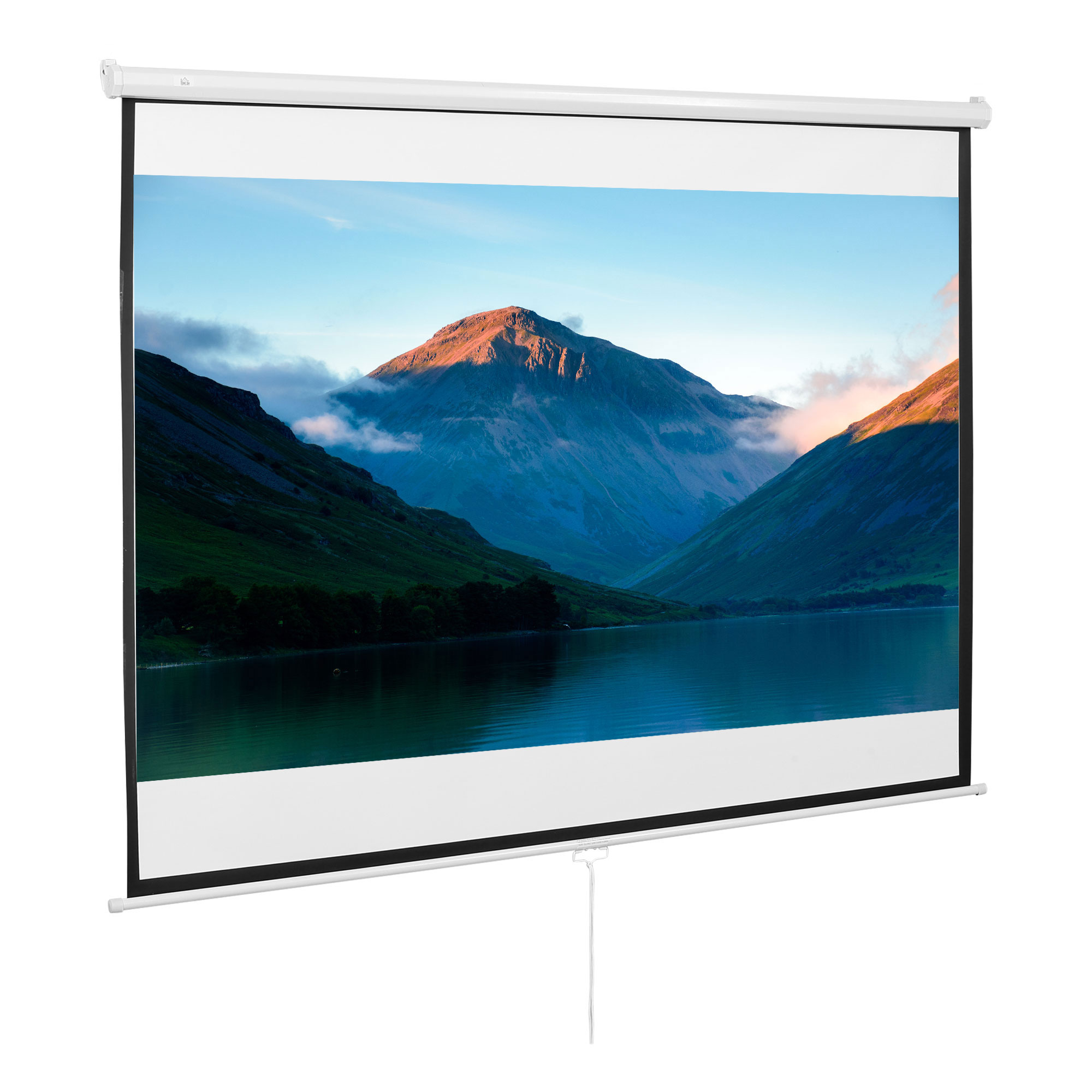 Beamer Leinwand 203 x 152 cm 100 Zoll 4:3/ 16:9 Projektionsleinwand Manuell für Heimkino