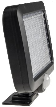 LED Solar Wandleuchte m. Bewegungsmelder / 300lm, 6000K, Akku, externe Solarzelle
