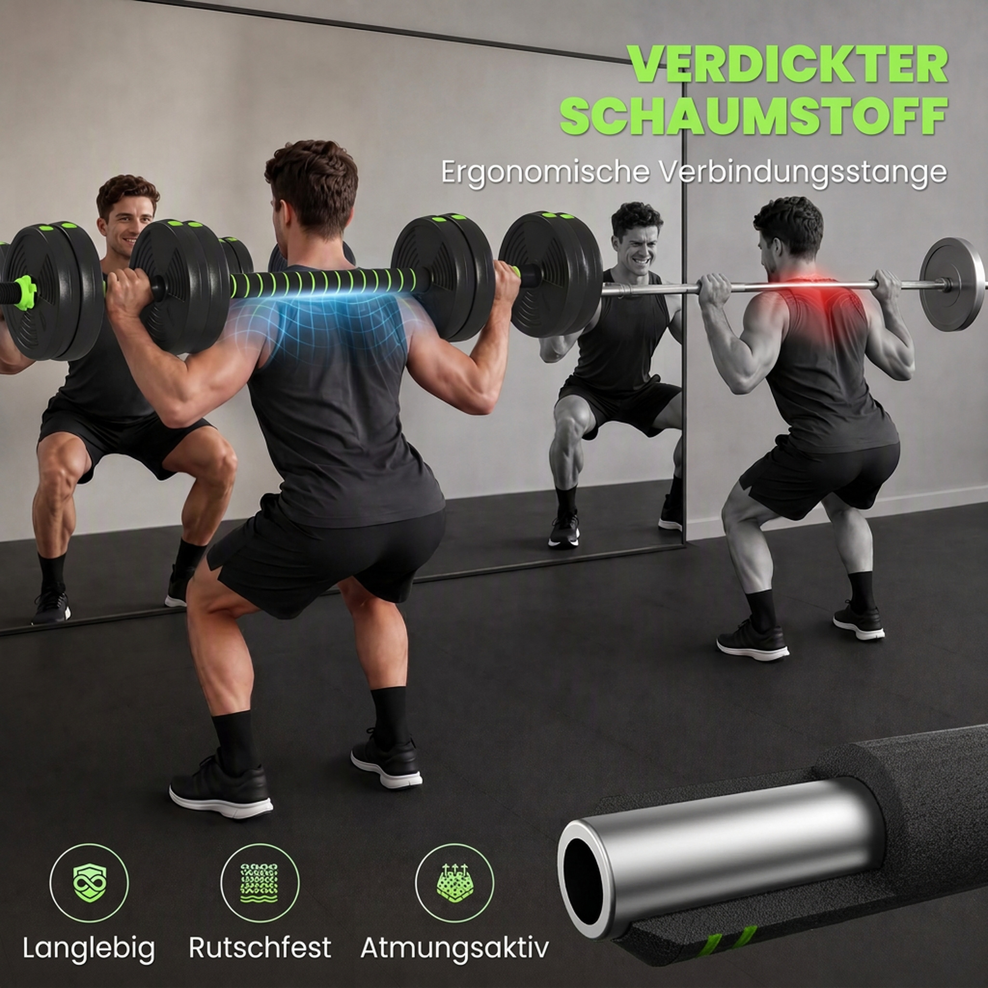 Hantelset verstellbar 15 KG Kurzhantel Set Kurzhanteln Langhanteln Hanteln Set für Krafttraining