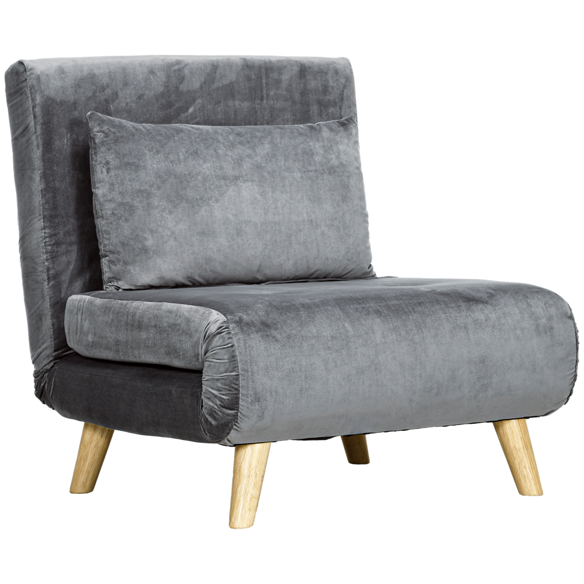 2-in-1 Sessel, Relaxsessel, Gästebett, 72 cm x 78 cm x 79 cm, Grau