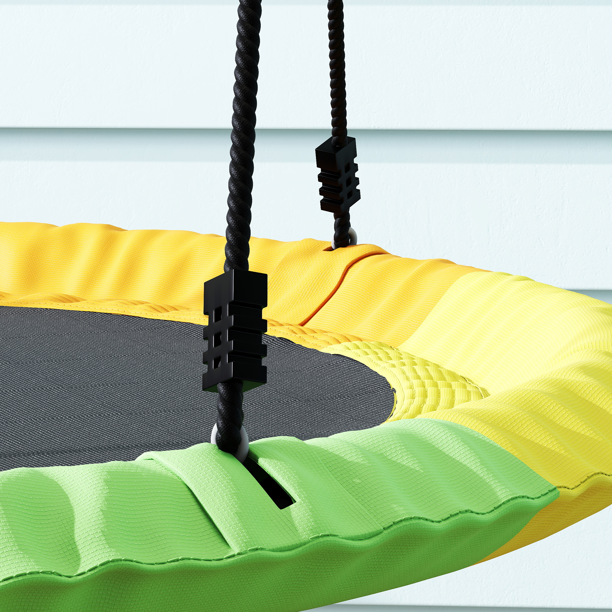 Nestschaukel Höhenverstellbar Hängeschaukel Ø 120 cm bis zu 300kg für 3-8 Jahre Kinder, 120 x 120 x 180 cm Mehrfarbig