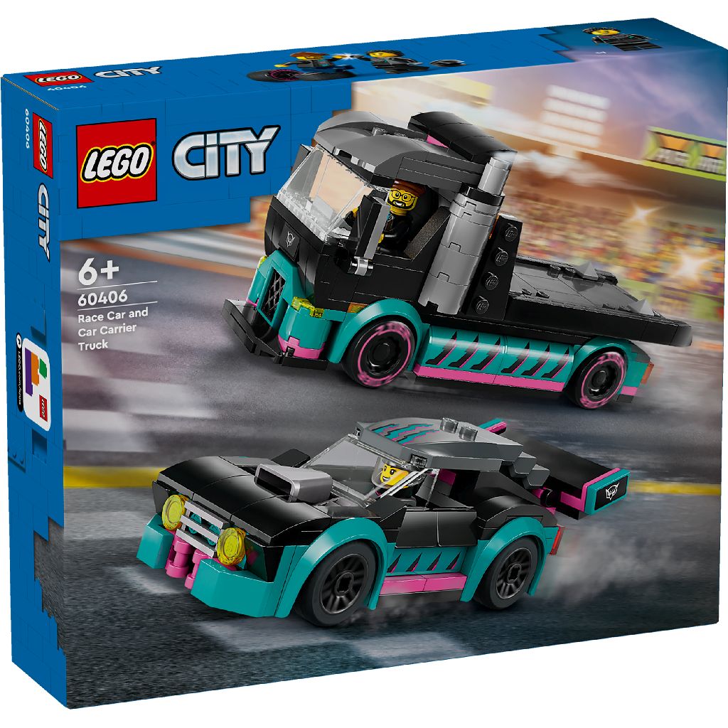 LEGO® 60406 - City Fahrzeuge - Autotransporter mit Rennwagen (328 Teile)