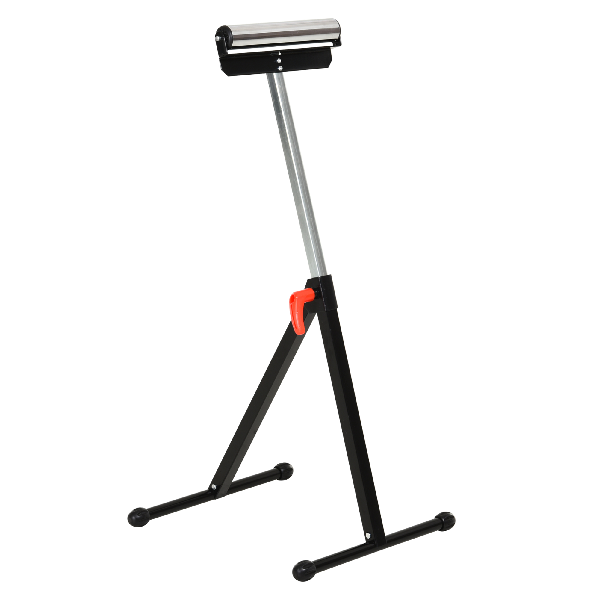 Rollenbock, Rollenauflage, Höhenverstellbares Arbeitsbock, Rollenständer, Hiflsbock, Stützbock, bis 90 kg, Metall, Schwarz, 44 x 50 x 68-110 cm