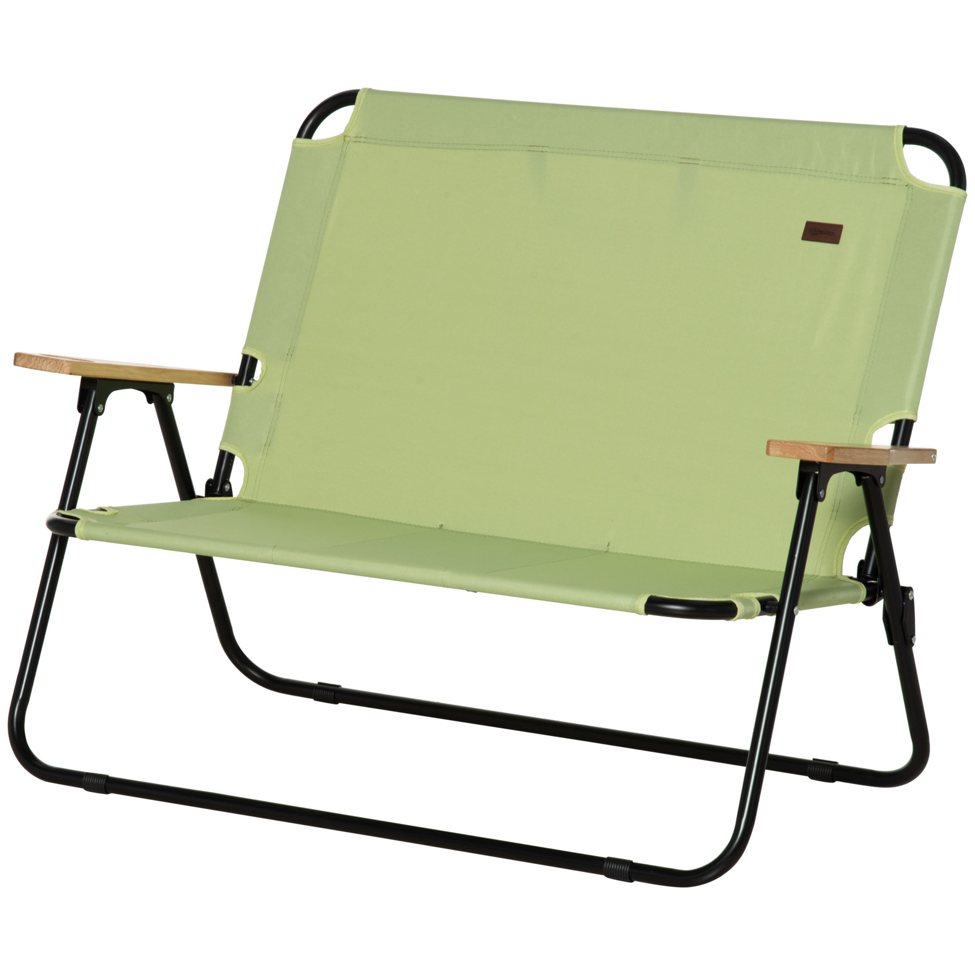 2-Sitzer Campingstuhl, klappbar, mit Getränkehalter, 141 x 67 x 80 cm, Grün
