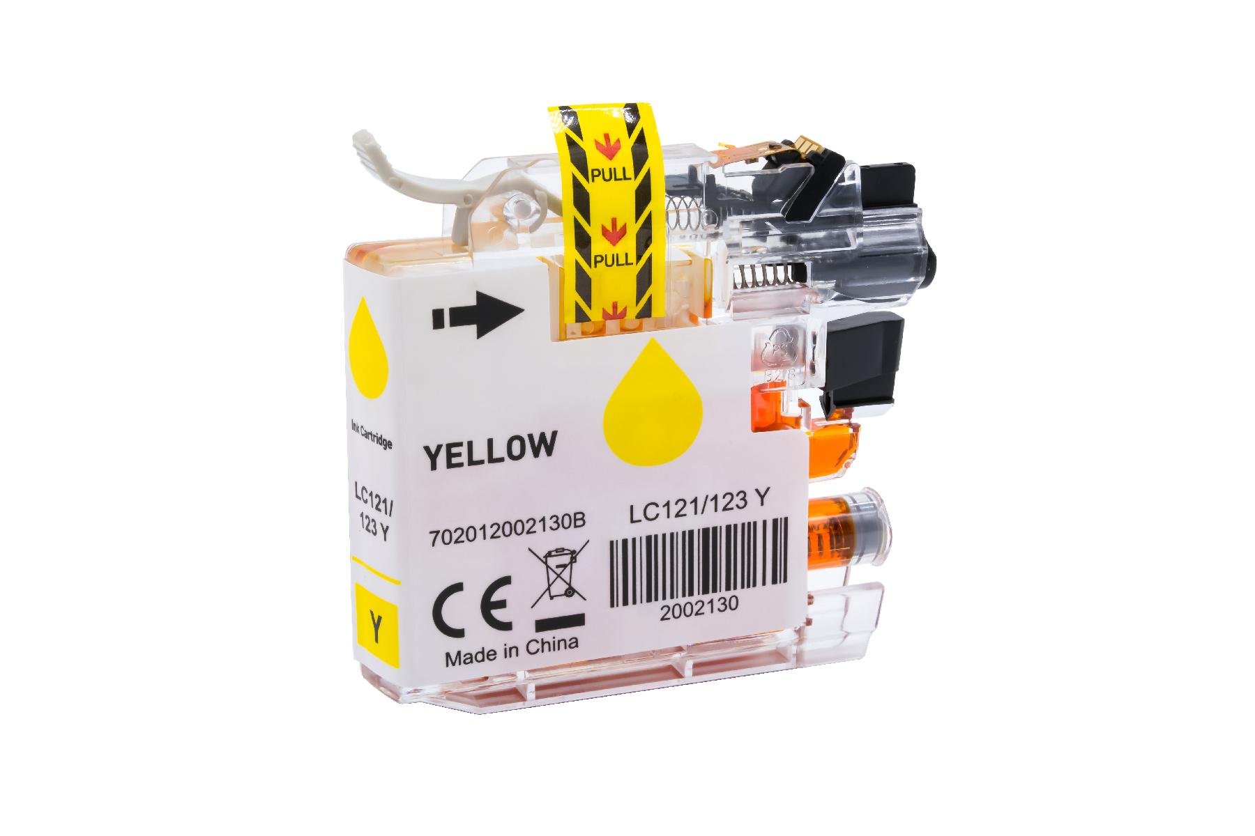 LC121/123XLY alternativ Tinte yellow Brother / LC123Y / 10ml LC121/123XLY alternativ Tinte yellow Brother / LC123Y / 10ml