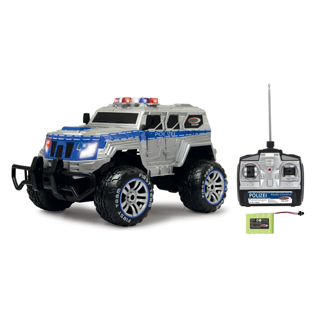 Polizei Panzerwagen Monstertruck 1:12 27MHz LED inkl. Akku & Ladegerät Polizei Panzerwagen Monstertruck 1:12 27MHz LED inkl. Akku & Ladegerät