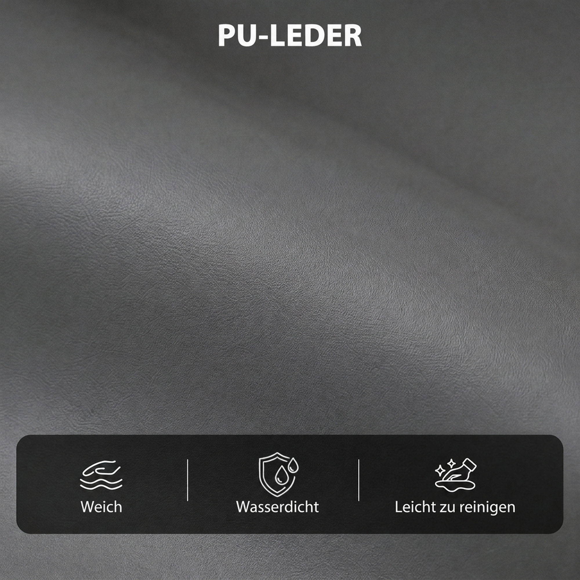 Relaxsessel mit Push Back Liegefunktion und Fußstütze Fernsehsessel aus PU Leder  Grau