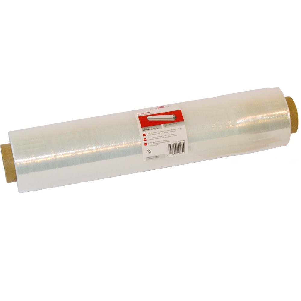 Stretchfolie, 17mµ, 100mm x 150 m, 40 Rollen im Karton, transparent, VPE40