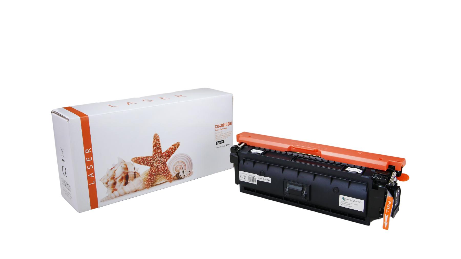 040Hschwarz alternativ Toner schwarz für Canon /  0461C001 / 12.500 Seiten