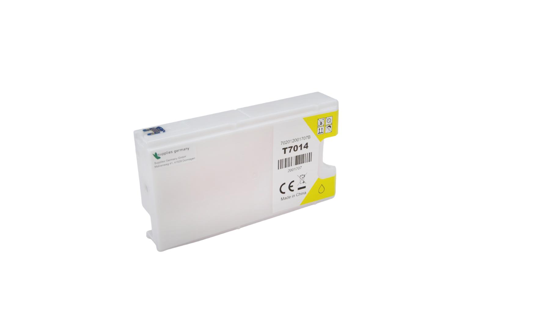 T7014 alternativ Tinte gelb für Epson / C13T70144010 / 34,2ml