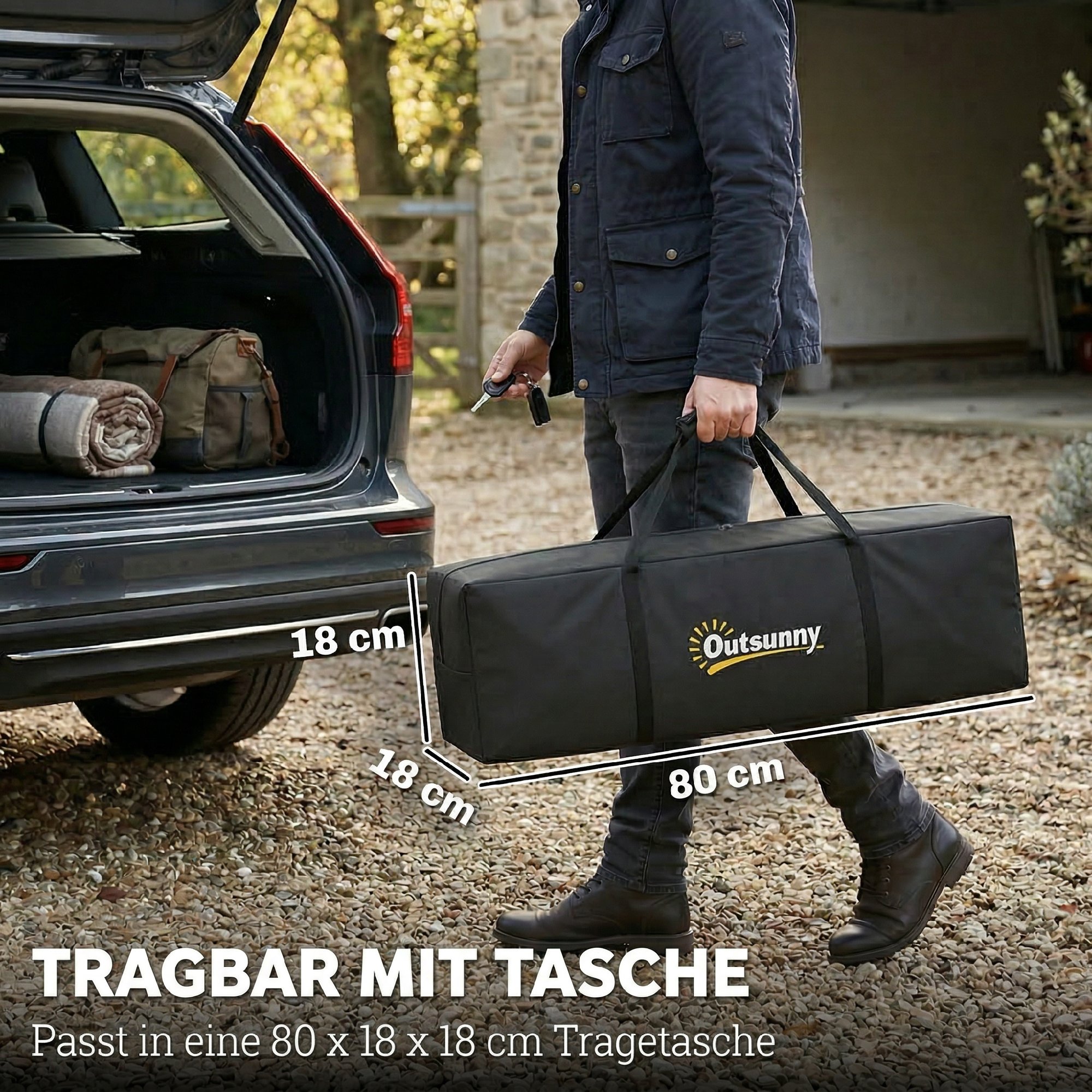 Campingzelt 2 Personen 3000mm Wasserdicht & Winddicht Kuppelzelt mit 2 Türen 2 Netzfenstern 2 Seitenfenster Tragetasche