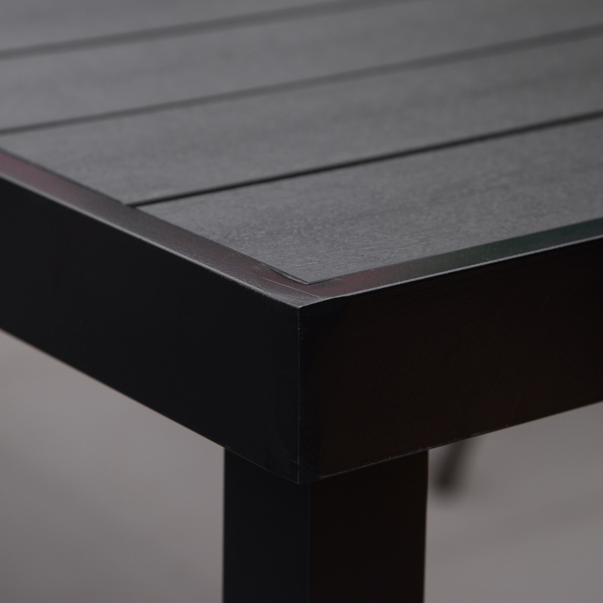 Gartentisch Outdoor-Tisch Outdoor-Loungetisch, wetterbeständig, 190 x 90 x 74 cm, Schwarz