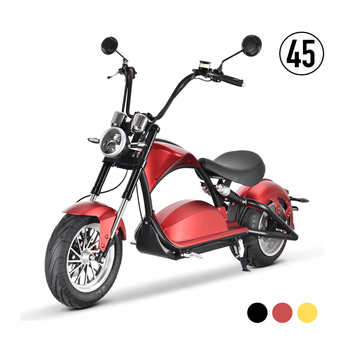 COCO BIKE CP-4 MAX ELEKTRO-CHOPPER 45 KM/H rot