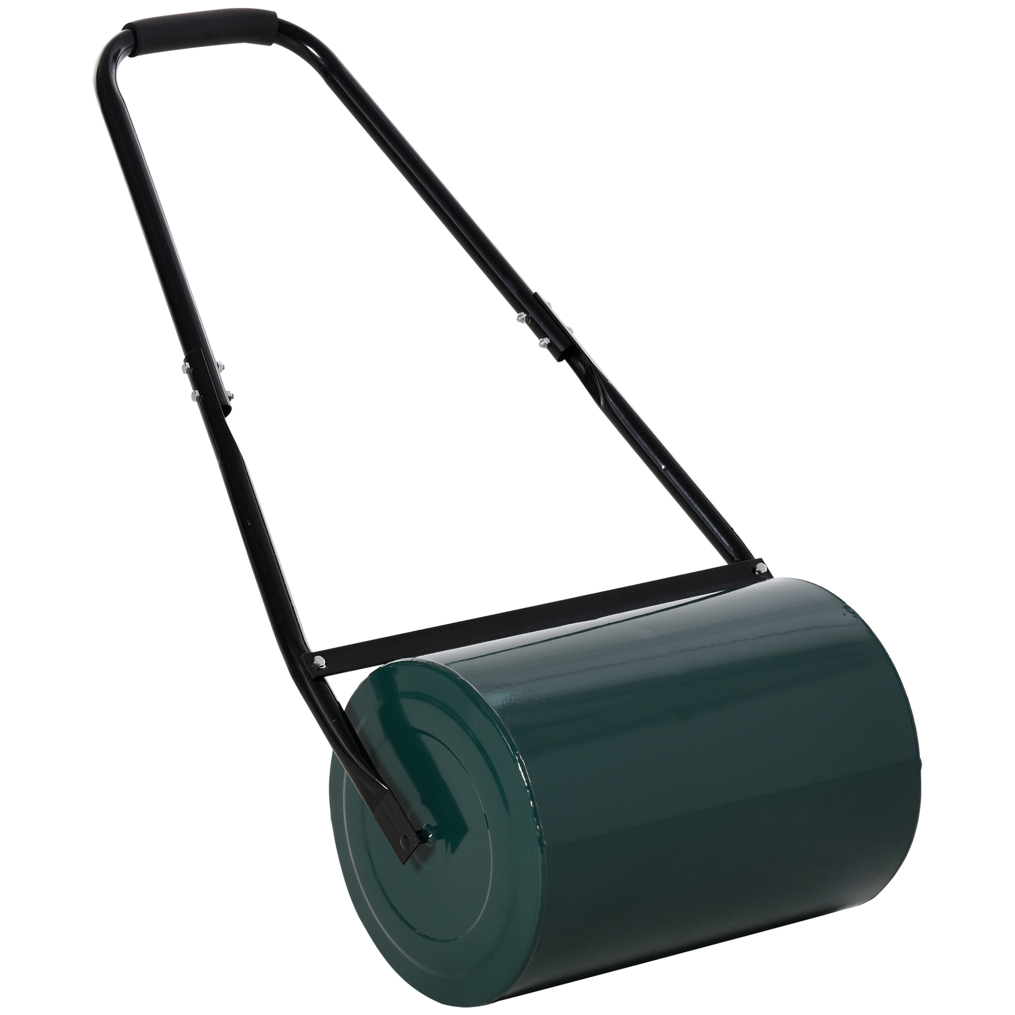 Rasenwalze Gartenrolle Gartenwalze mit U-Griff 31 cm Durchmesser 30 cm Arbeitsbreit 40l Wasser-/Sandfüllungen Metall Grün