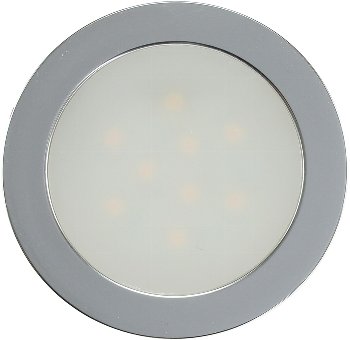 LED Einbauleuchte "EBL Slim WW", IP67,1W, 50lm, Alu matt, warmweiß, Ø55mm
