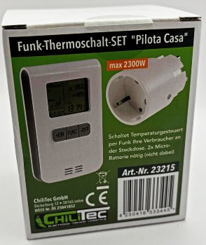 Funk-Thermostat SET "Pilota Casa" / IP20, max. 70m, max. 2300W