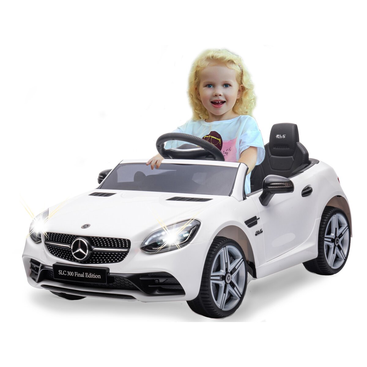 Kinderfahrzeug Mercedes-Benz SLC weiß 12V