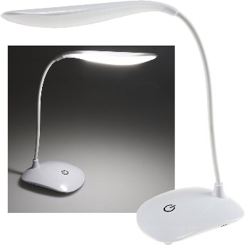 LED Tischleuchte mit Touch-Schalter, Schwanenhals, 3 Helligkeitsstufen