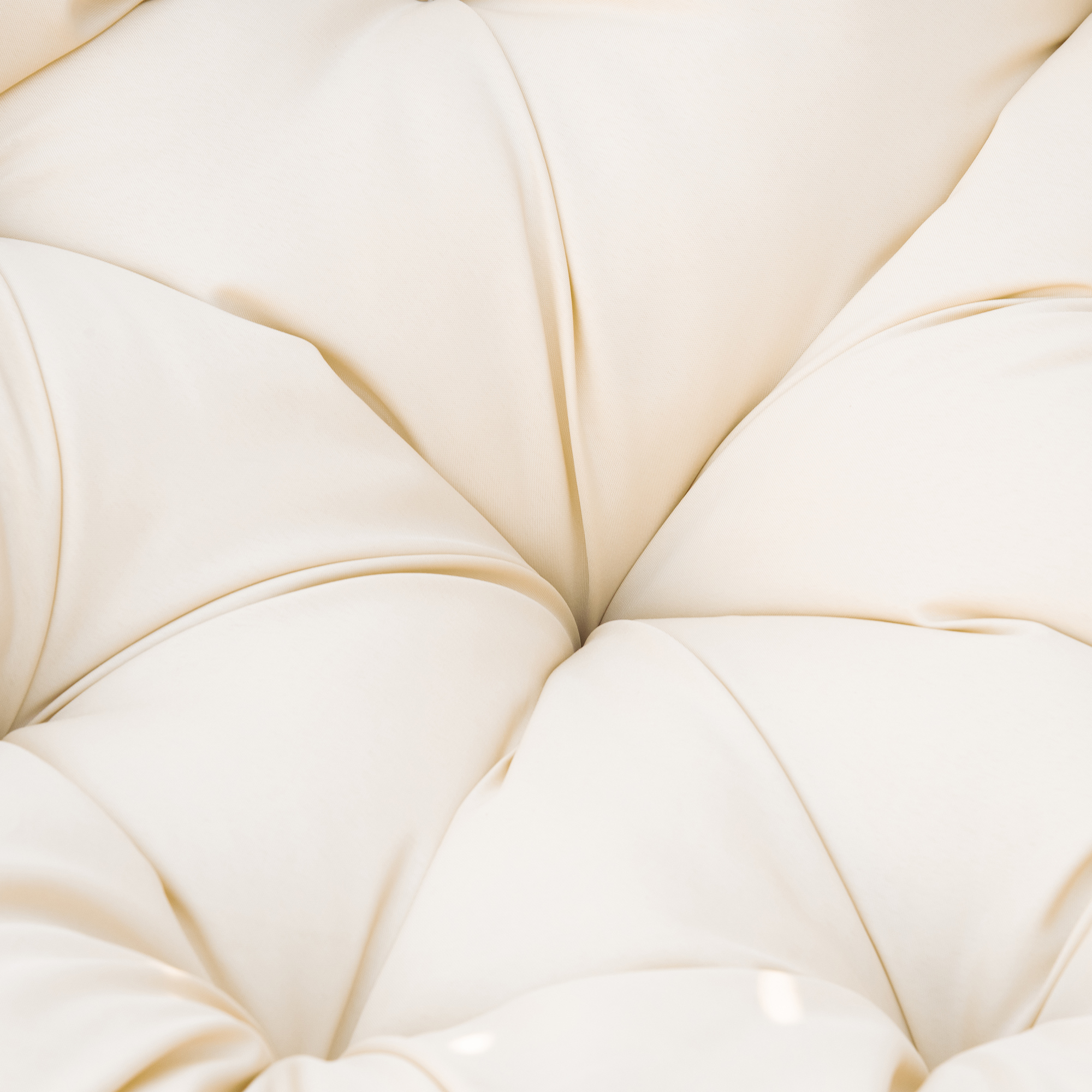 Papasansessel, Korbsessel, Sitzkissen, Kunstrattan, drehbar, Metallrahmen, 87 x 97 x 86 cm, Beige