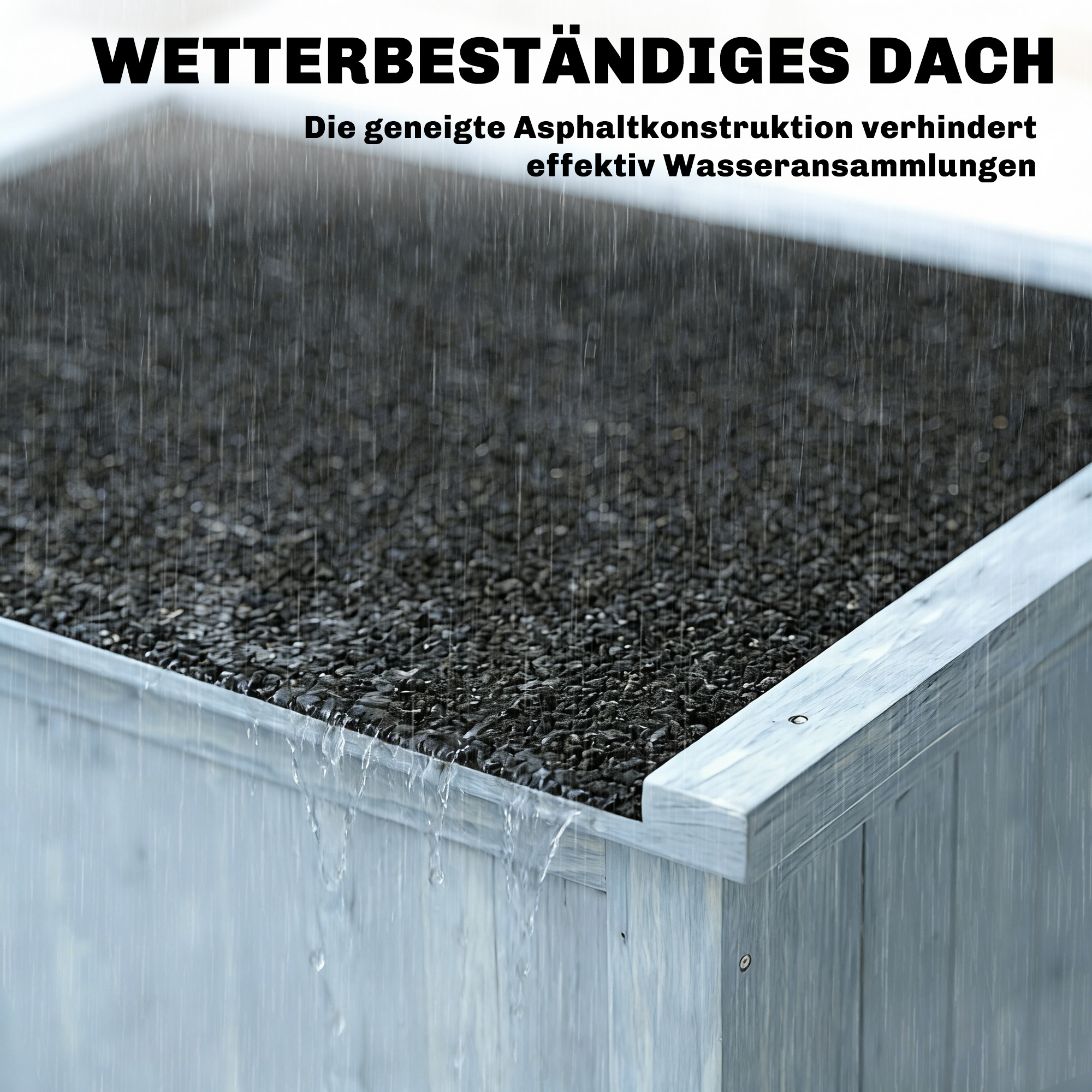 Gartenschrank Holz wetterfest Geräteschuppen mit Doppeltür Magnetverschluss für Garten Terrrasse 85 x 54 x 170 cm Grau