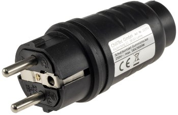 Schutzkontakt-Gummistecker für Außen - 250V/16A, IP44 Schutzkontakt-Gummistecker für Außen - 250V/16A, IP44