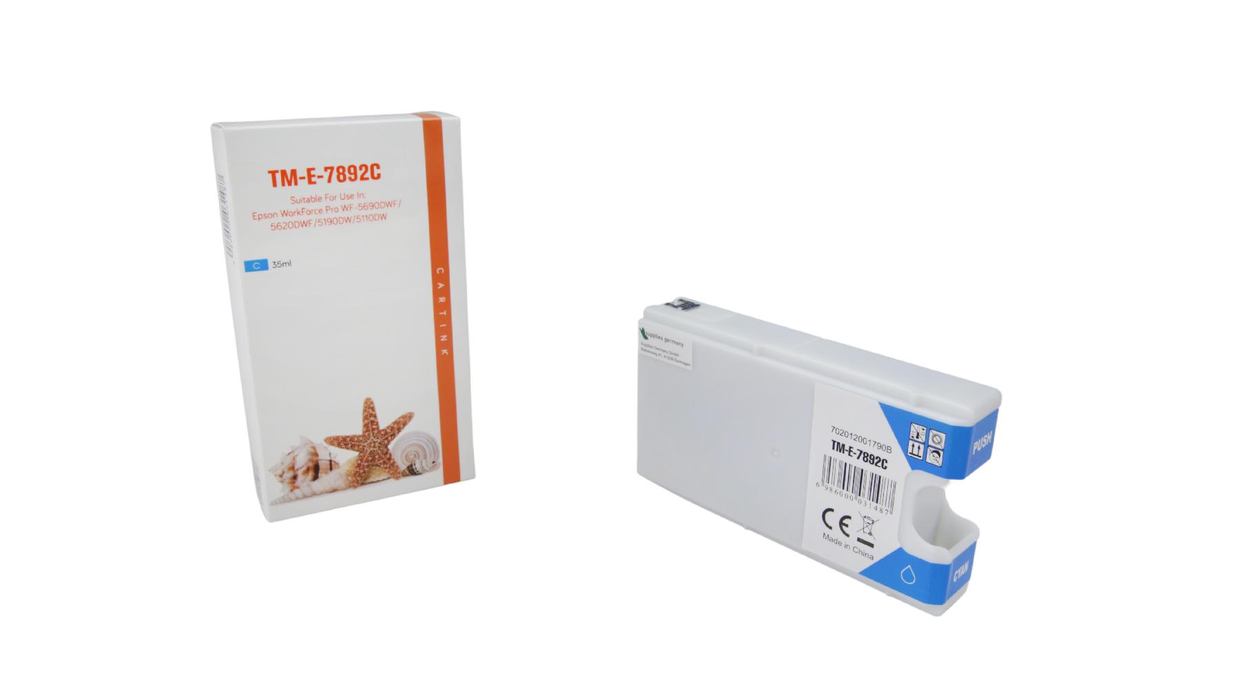 T7892 alternativ Seestern Tinte Cyan für Epson / C13T789240 / 35ml