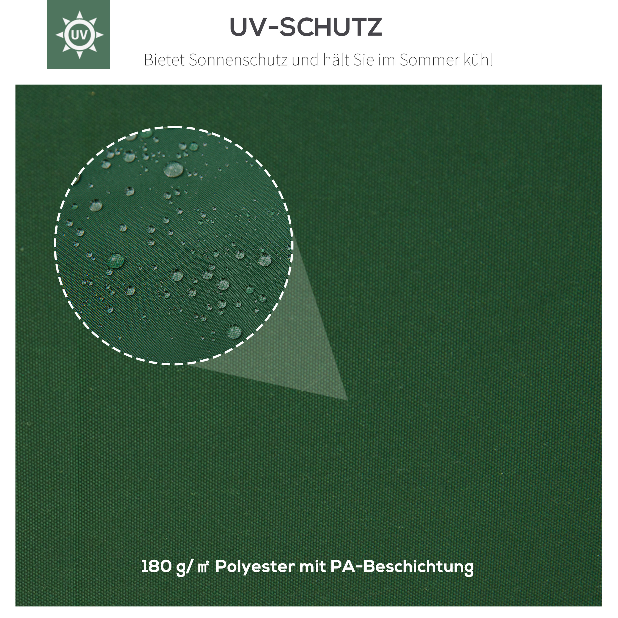 Ersatzdach für Metallpavillon 3x4m wasserabweisendPavillondach (Doppeldach) Ersatzbezug für Gartenpavillon Ersatzteile Polyester 180g/? Grün