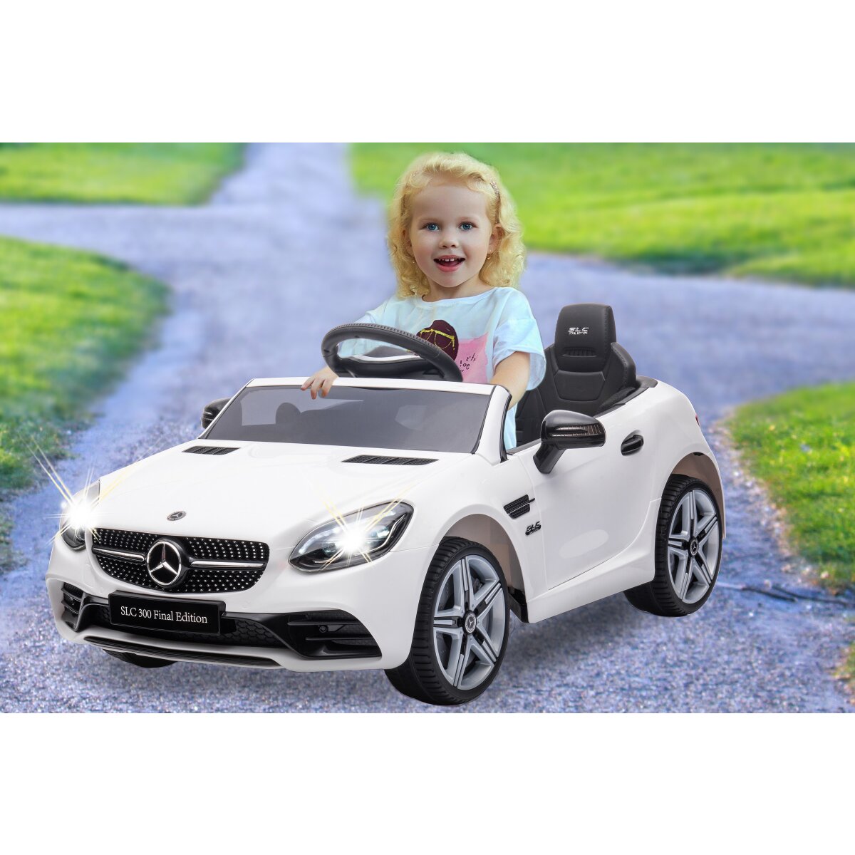 Kinderfahrzeug Mercedes-Benz SLC weiß