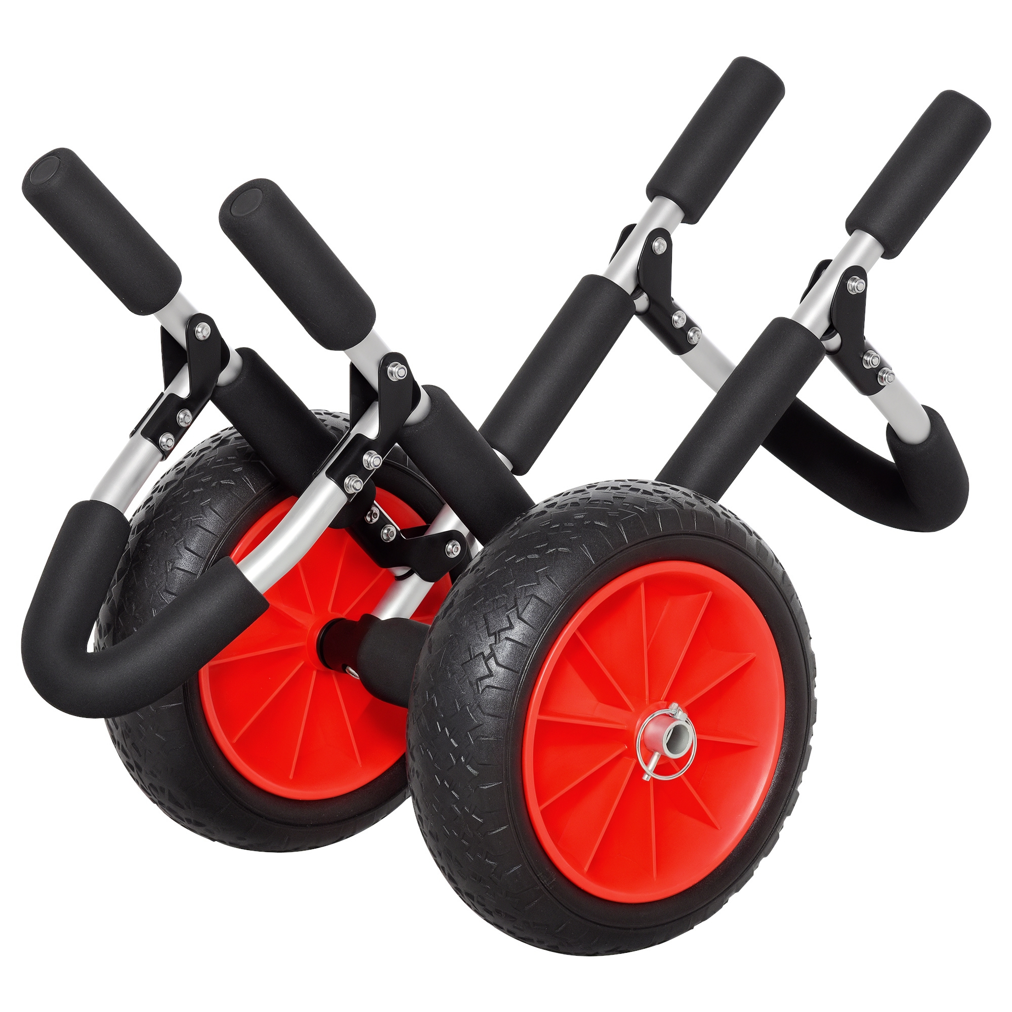 Surfwagen klappbar bis 45 kg AluTransportwagen Kajakwagen klappbar gepolstert Kunstleder-Reifen Bootswagen Surfwagen Bootstrailer Trolley für Surfbrett Board Schlauchboot