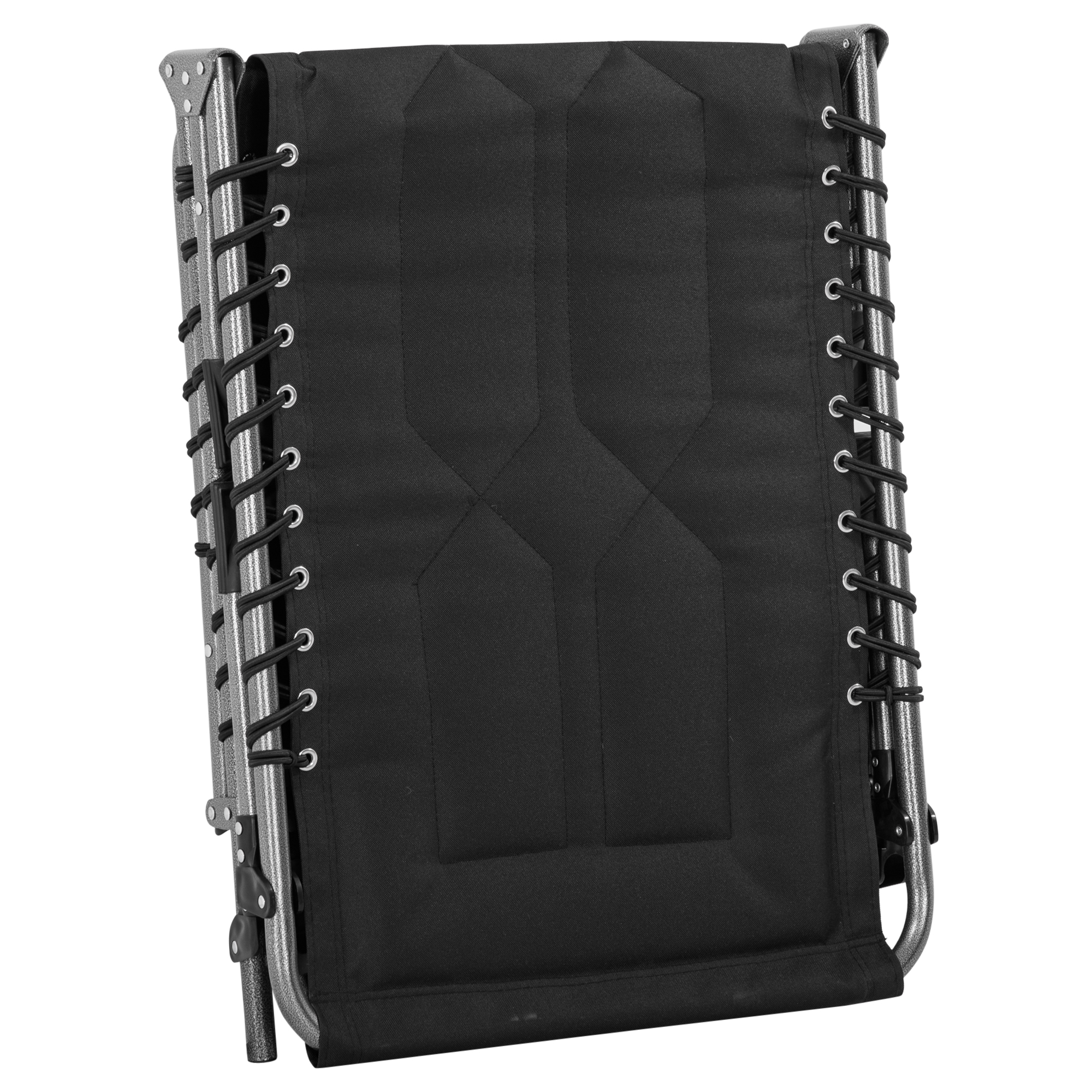 Sonnenliege faltbar Gartenliege Klappliege mit Kissen Garten 5-stufige Rückenlehne verstellbar Stahl Oxford-Stoff Schwarz 188 x 57 x 30 cm