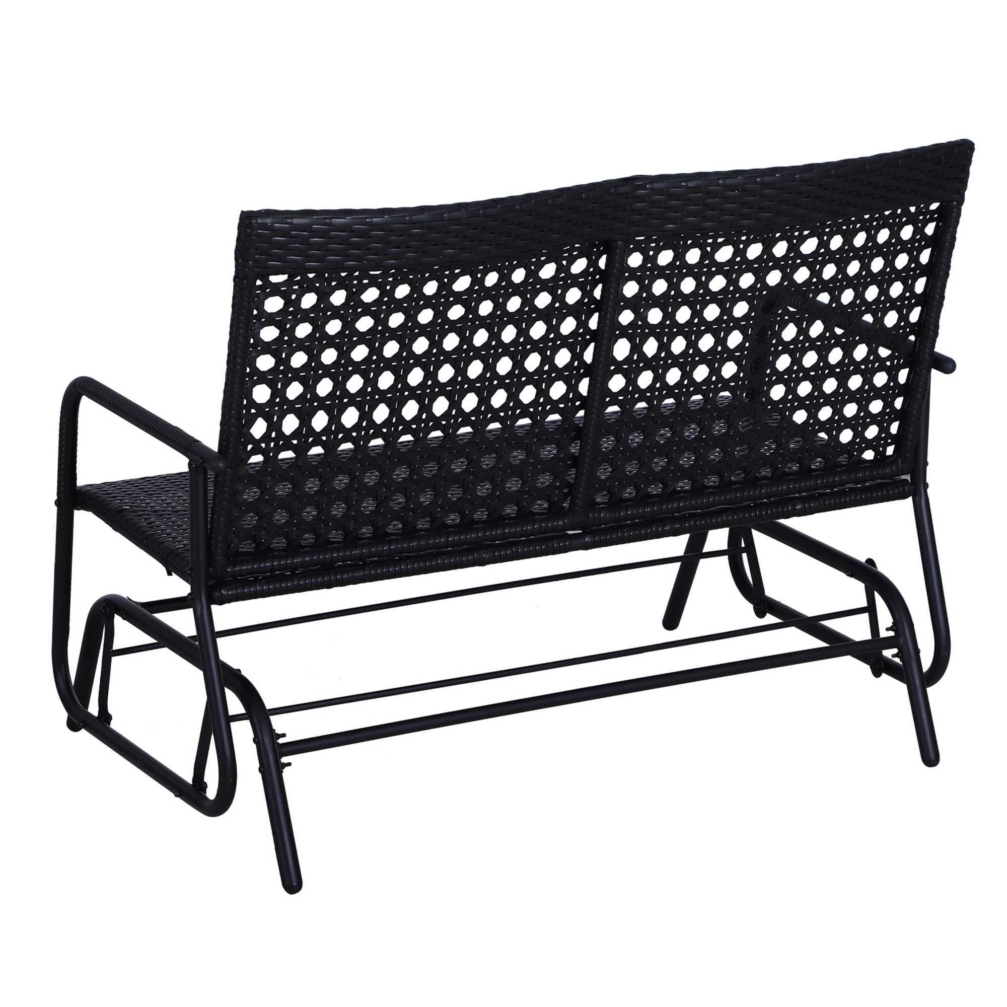 Schaukelbank Gartenschaukel Gartenbank Sitzbank Schaukel 2-Sitzer Polyrattan