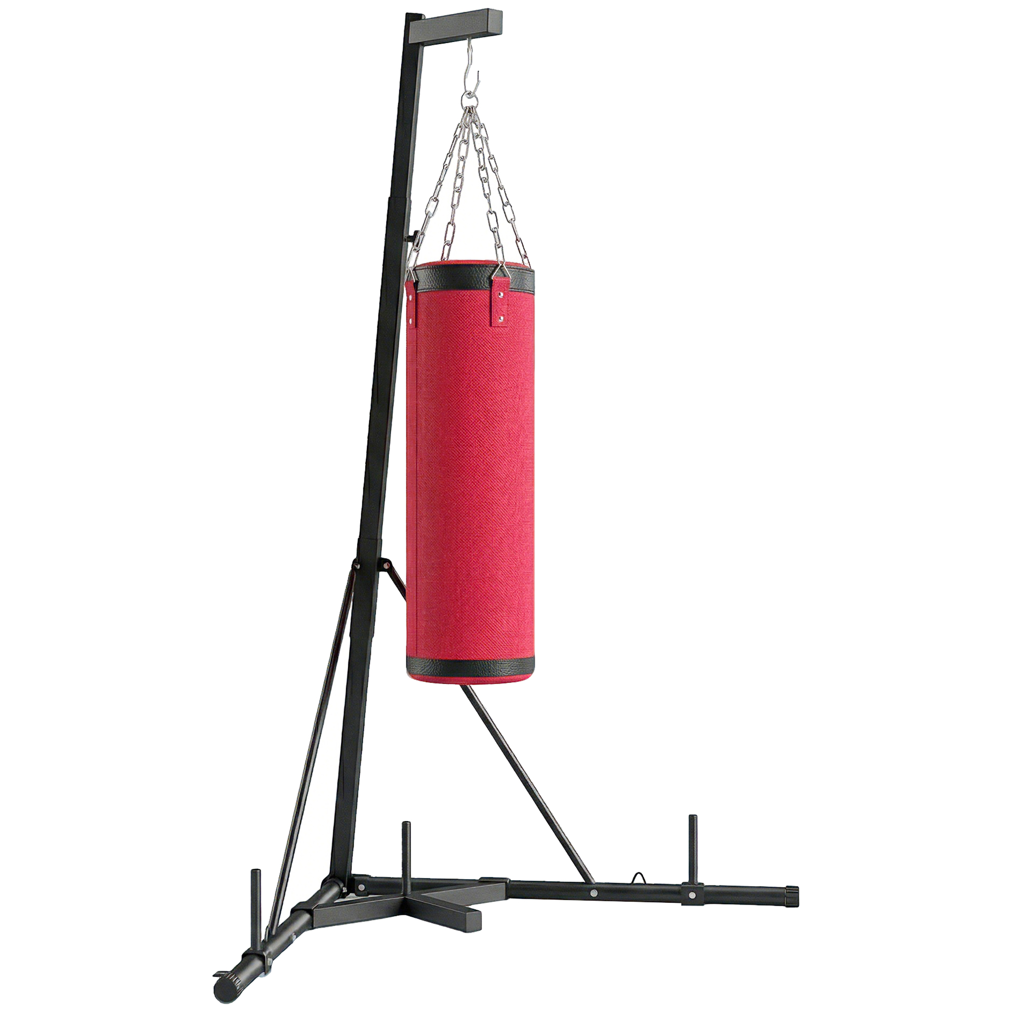 Boxsackständer 185-231cm Höhenverstellbar Freistehender Boxsackhalter mit Boxsack Dreiecksbasis Gewichtenhalter