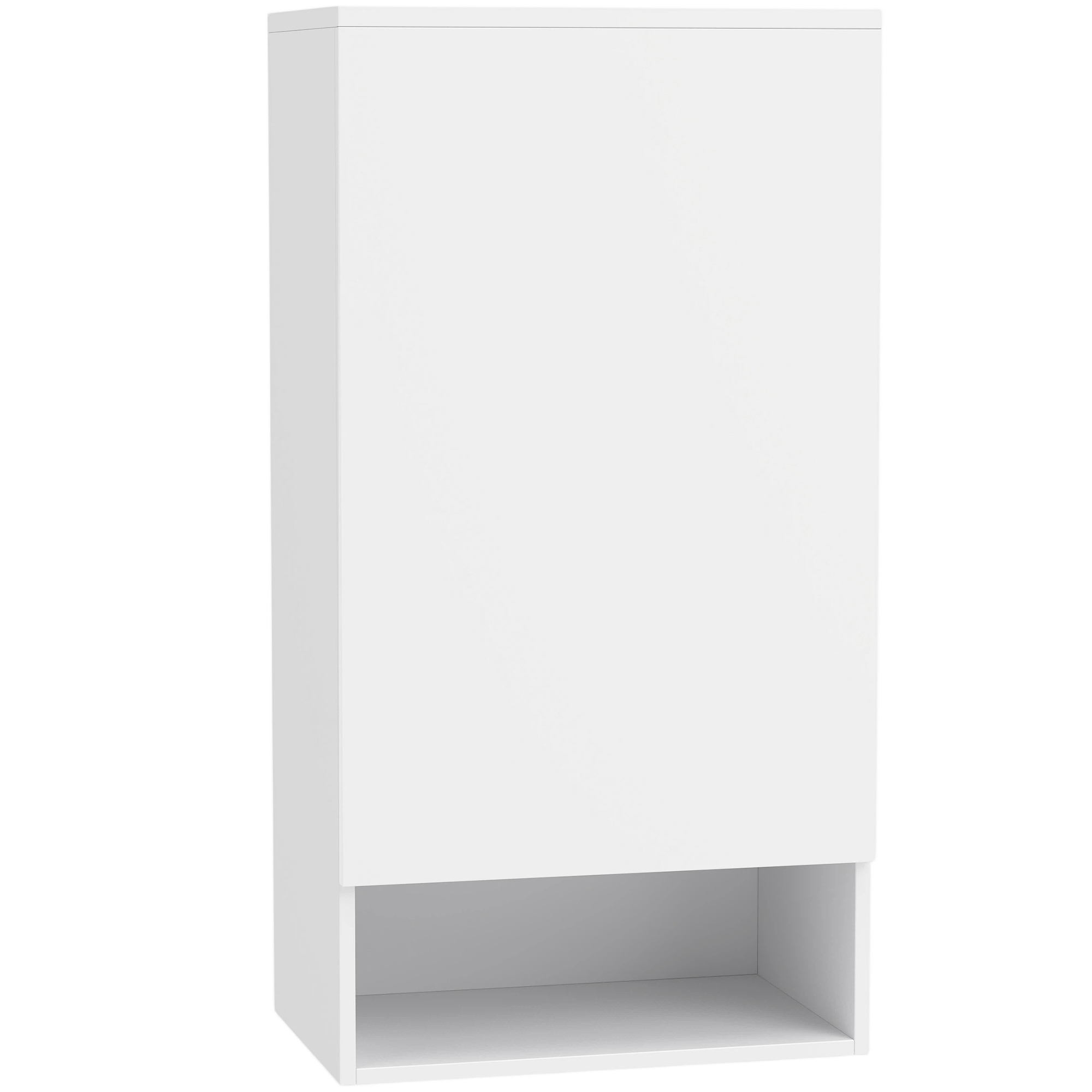Badezimmerschrank zur Wandmontage, mit verstellbaren Einlegeböden und Tür, weiß