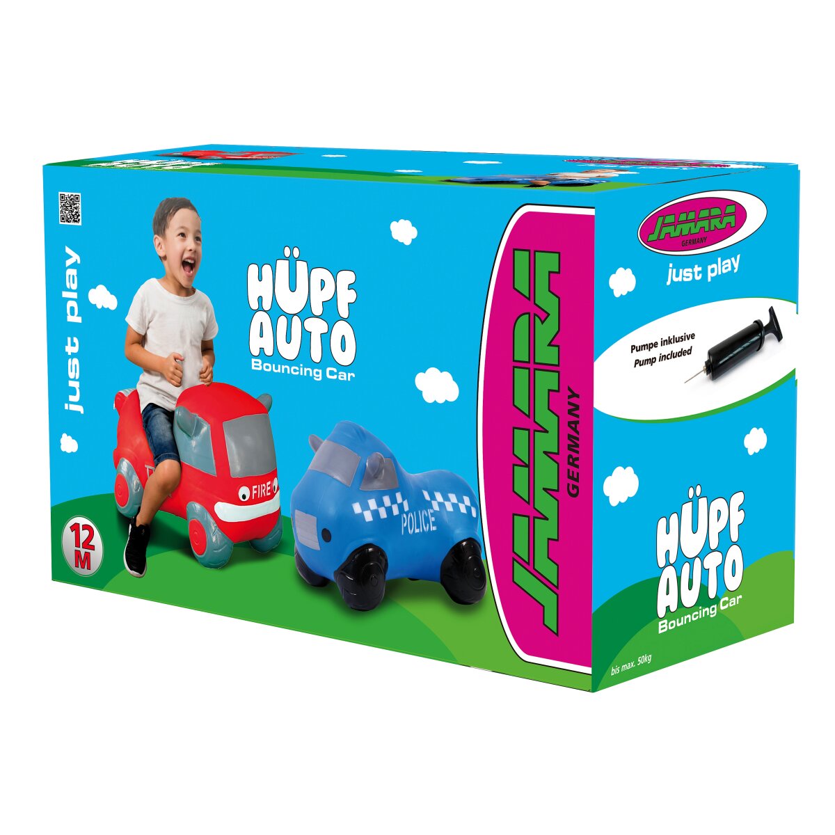 Hüpfauto Fire Truck HoppyDoo mit Pumpe