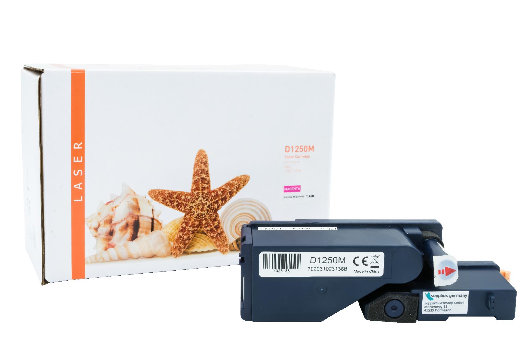 D1250M alternativ Toner Magenta für Dell / 9RGVT / 1.400 Seiten